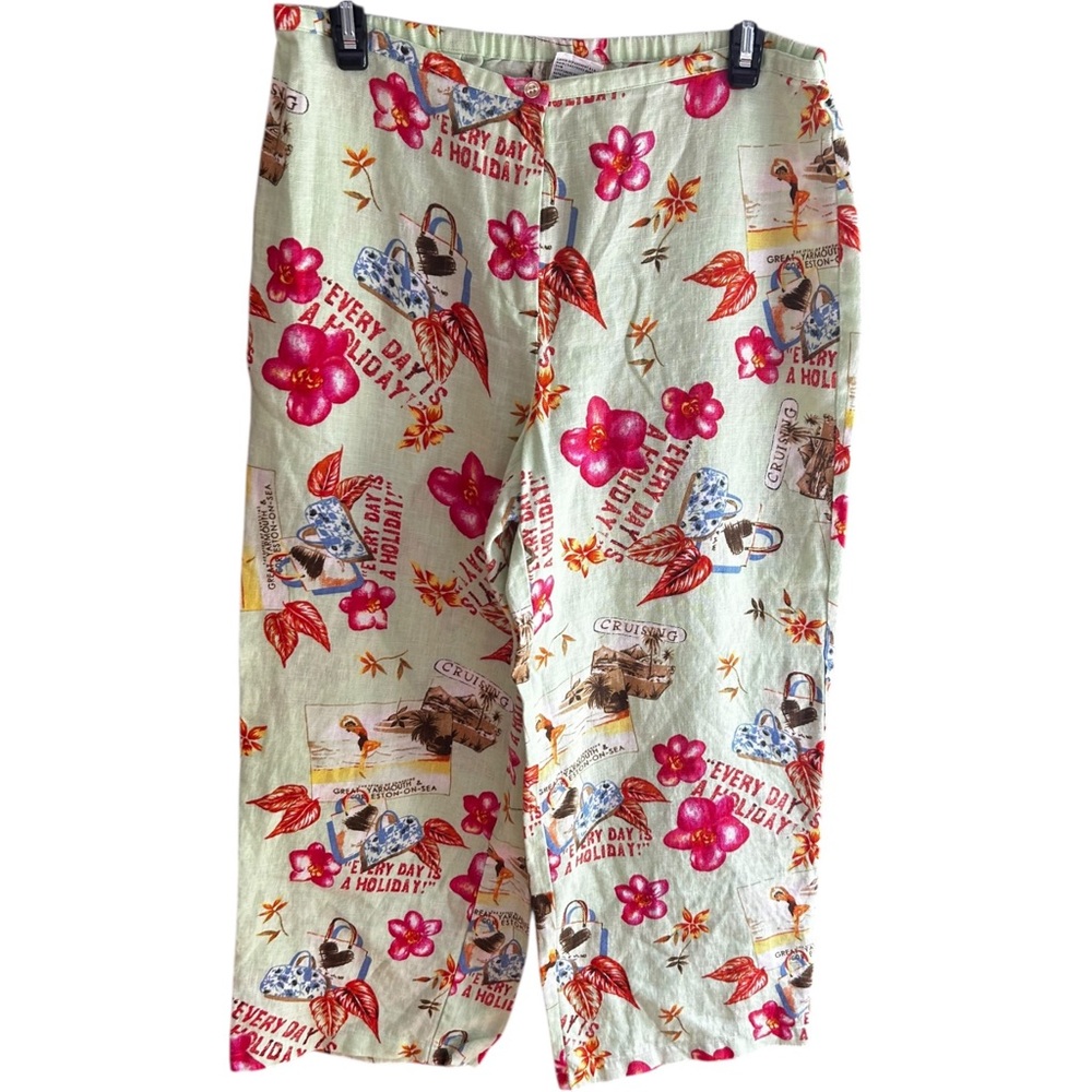 dandy by randi m. linen cropped pants Sz M